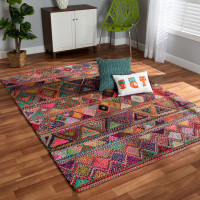 Baxton Studio Bagleys-Multi-Rug Baxton Studio Bagleys Modern and Contemporary Multi-Colored Handwoven Fabric Area Rug